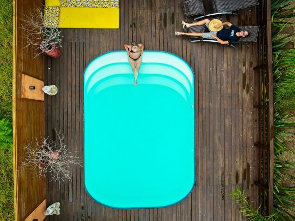 Vista Aérea Piscina da Rosa Karioka  na Praia do Rosa